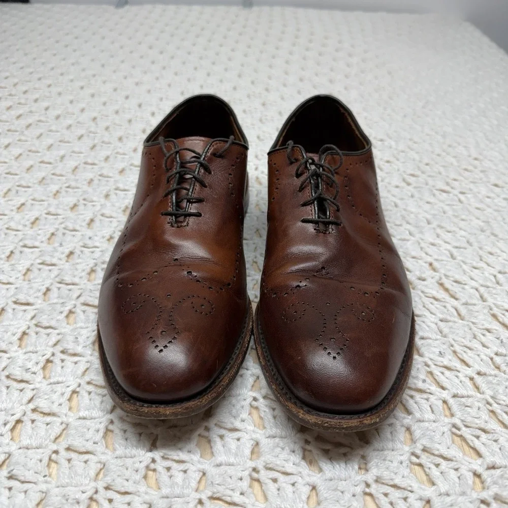Allen Edmonds Fairfax Walnut Whole Cut Brogue Oxford Dress Shoes Sz 10.5 D Brown